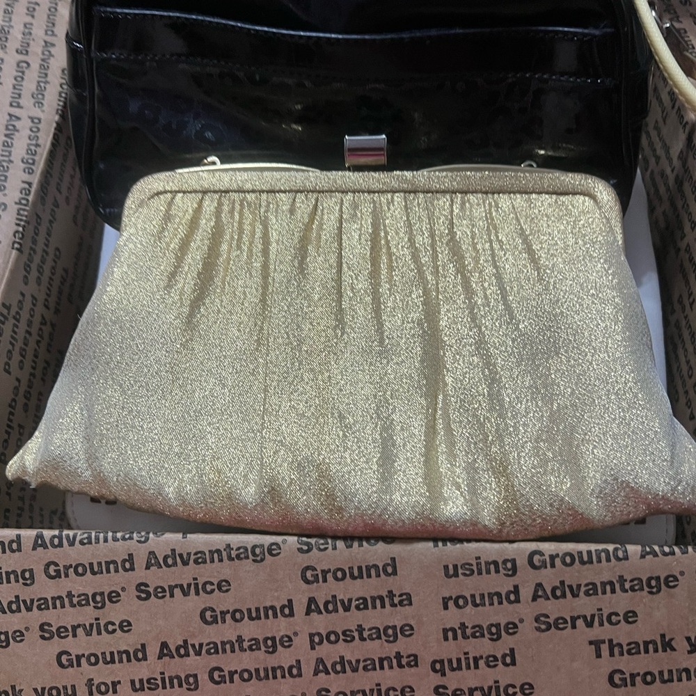 Elegant Gold Clutch Bag vintage